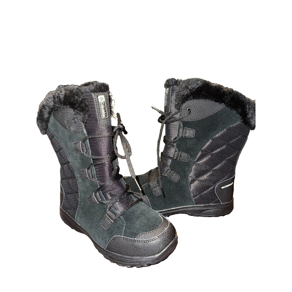 Columbia Ice Maiden II Womens 6.5 Waterproof Insulated Winter Snow Boots Black